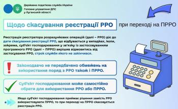 Щодо скасування реєстрації РРО при переході на ПРРО
